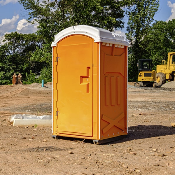 how often are the portable restrooms cleaned and serviced during a rental period in Newville Alabama